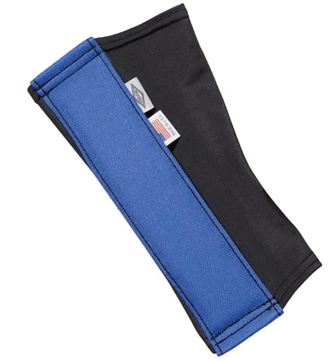 Neet Armguard Slip on, black/blue for archery, padded S-XL